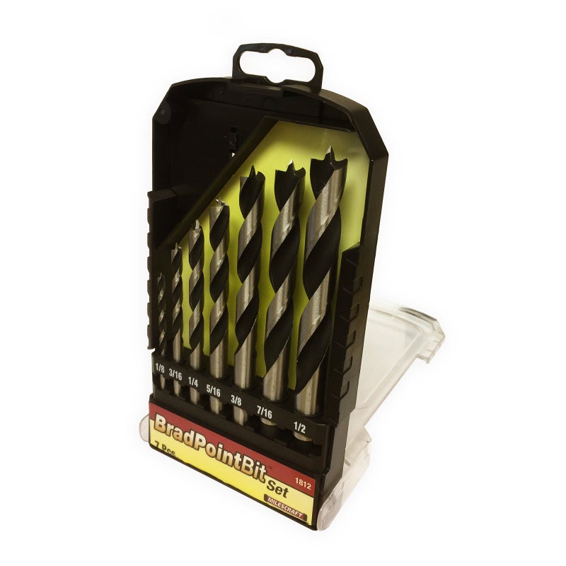Milescraft 1812 Drill Bit Set, Brad Point, 7-Piece (imperial) - Image 1